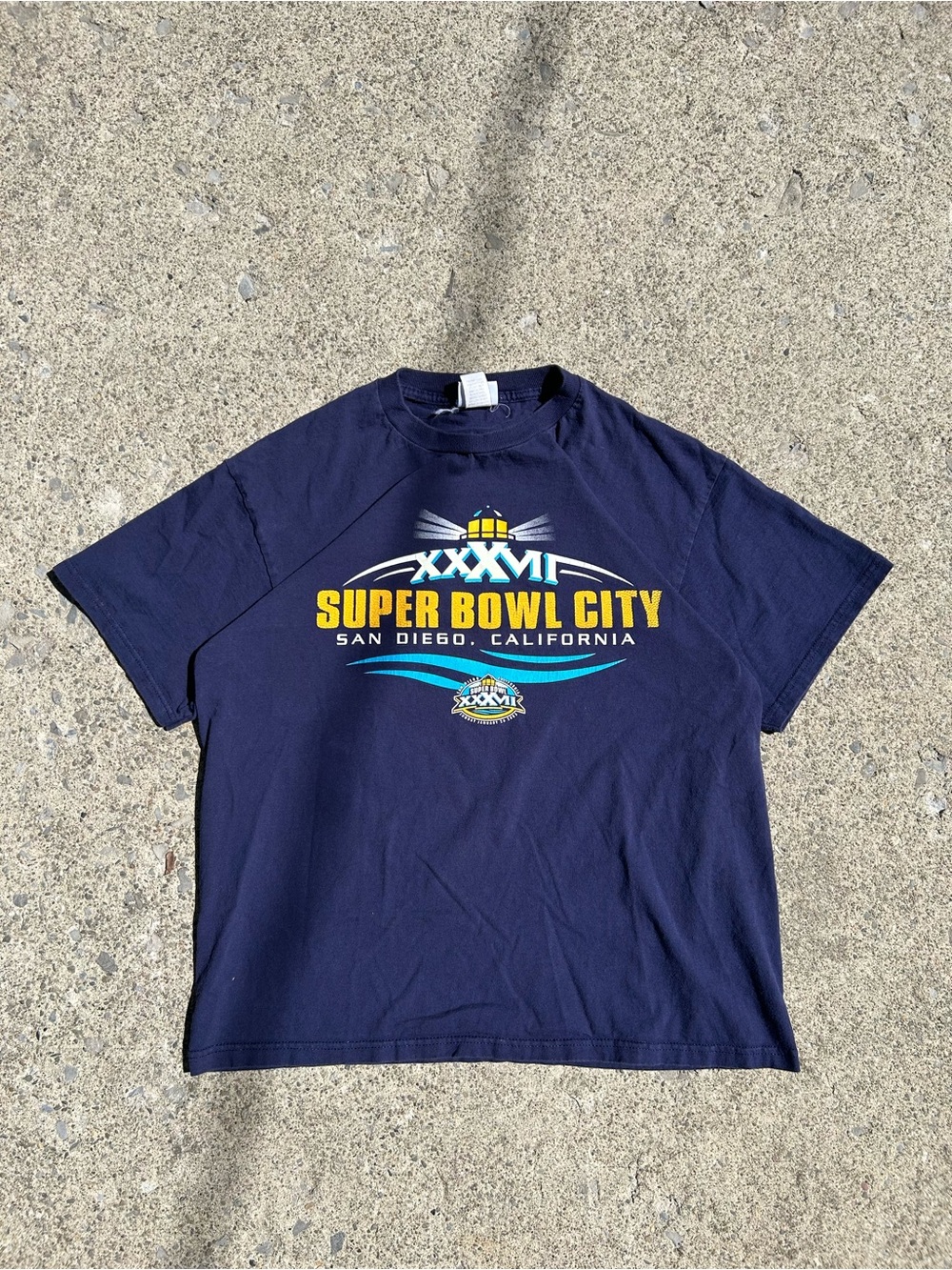 Vintage Super Bowl City San Diego Graphic Tee - Navy